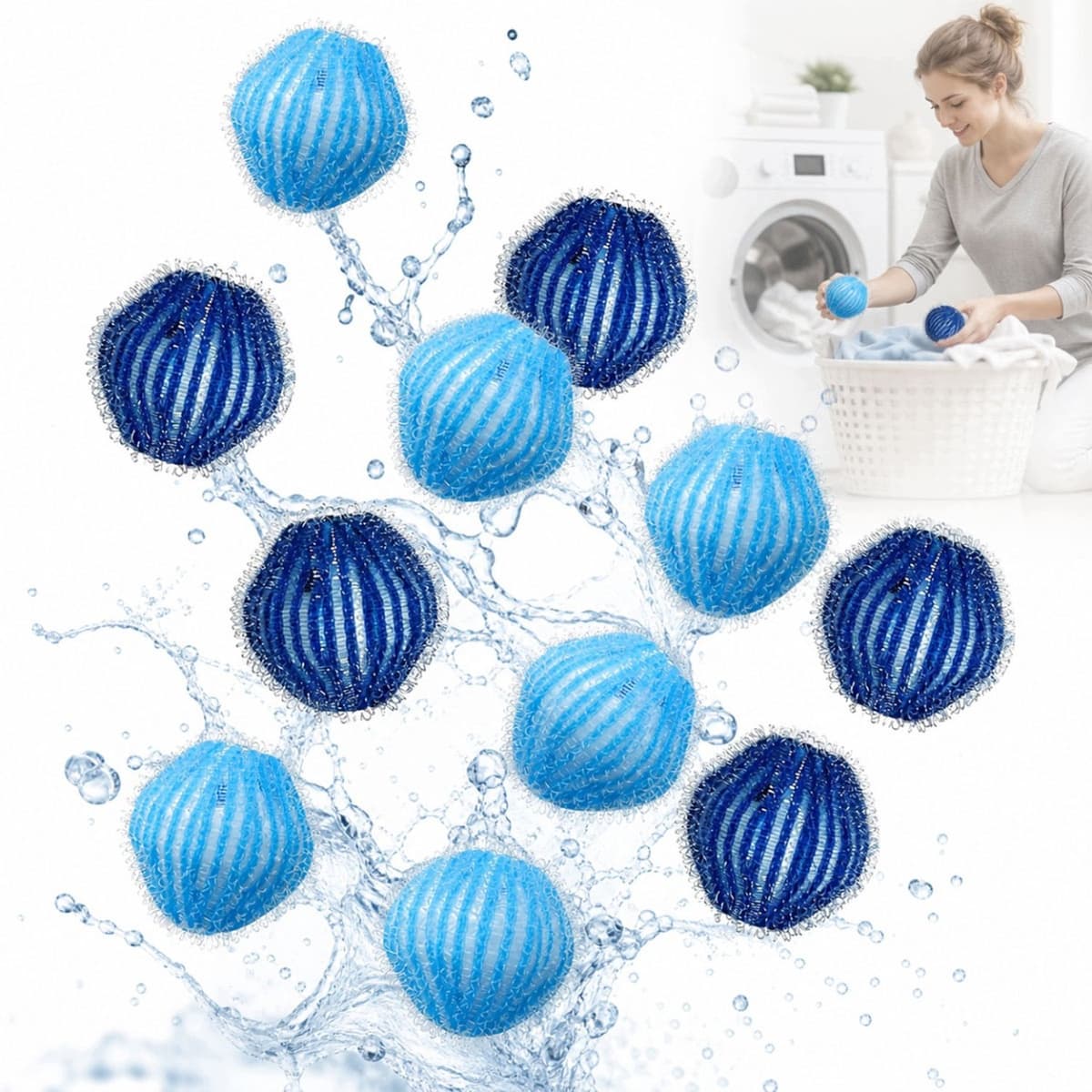 12x Wasballen - Verwijderen Huisdier Haar, Pluisjes & Vlekken — afbeelding 1