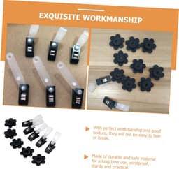 1set Winddichte Tuinvlag Clips Stoppers Met Creatief Bloemontwerp Voor Veilige Bevestiging Van Tuinvlaggen Voorkomt Verwarring Schade — thumbnail 5