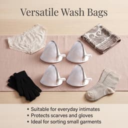 4 Wasnetten voor de Wasmachine, Dikke Netten, 18 x 19 cm, Ondersteuning voor Kleding en Delicate Items — thumbnail 4