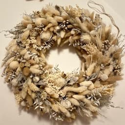 Gedroogde bloemen, natuurlijke en witte kleur, droogbloemenboeket, gedroogde bloemen, perfect voor bruiloften, huisdecoratie, thuis, feest, bruiloft, vaas — thumbnail 3