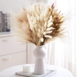185 stuks natuurlijk gedroogd pampasgras decor, hoge pompas, bloemige rietgrassen, pluimstaarten, gedroogd boho bloemstuk voor bruiloft, tafel, woonkamer, slaapkamer, DIY-ambachten, boerderij — thumbnail 5