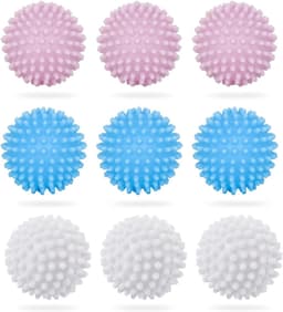 Wasballen voor de wasmachine, wasballen voor donsjacks, herbruikbaar, voor het reinigen van de wasmachine thuis, wasmachine en droger (blauw, roze, wit) — thumbnail 1