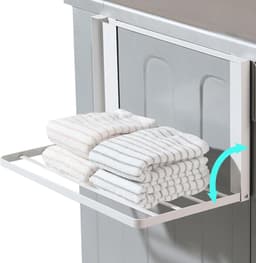 Magnetische Plank Voor De Wasmachine - Opvouwbaar Wasrek - Wasmachine-Organizer Voor Handdoeken En Kleerhangers — thumbnail 5
