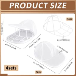 Set van 4 hoedwasmanden met netzak voor de wasmachine, wit — thumbnail 4
