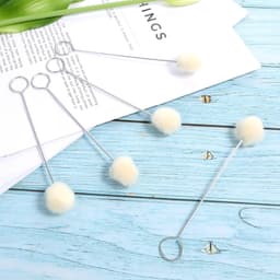 Set van 10 Wol Applicator Ballen voor Leerbewerking — thumbnail 3