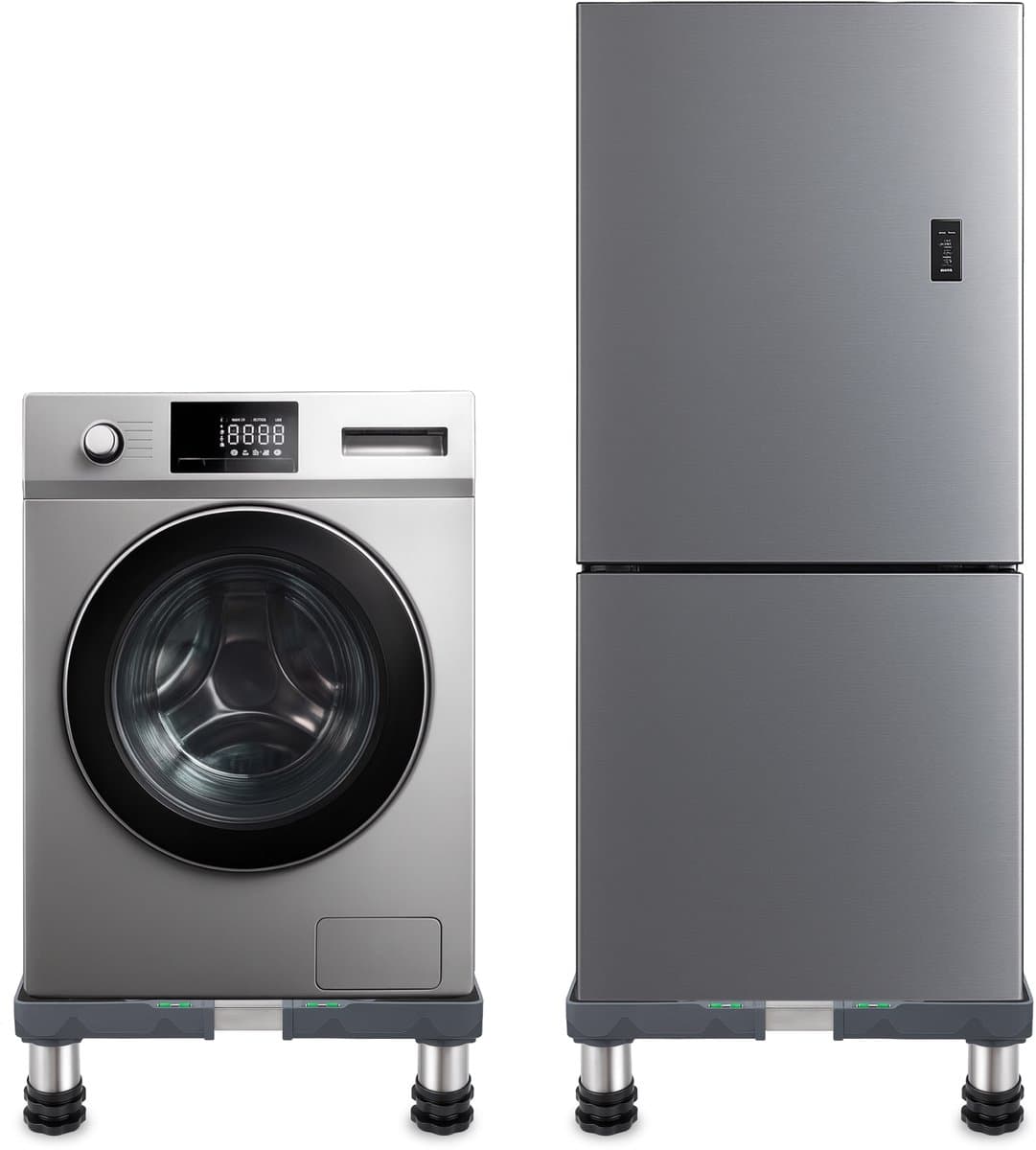 Wasmachine Verhoger - Geschikt voor Droger, Koelkast, Vaatwasser en Vriezer - Opbouwmeubel - Sokkel - Kast - Verstelbaar - Zwart - LUFT — afbeelding 1