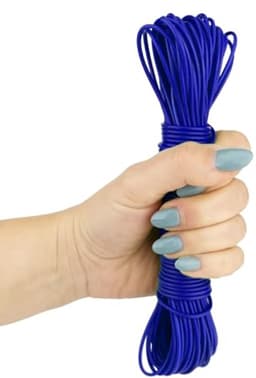 20 Meter Scheurvaste Waslijn voor Huishouden, Tuin en Camping - Robuust Polyester Wastouw — thumbnail 3