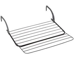 5Five Inklapbaar klein wasgoedrekje/droogrek - 7 meter waslijn - Ophangbaar - 60 x 55 cm - radiator/deur