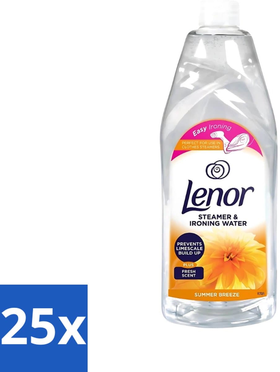 25 x Lenor Strijkwater Summer Breeze 1 liter - Strijkwater Summer Breeze - Zomerse Geur - Strijken - Wasgoed - Kleding — afbeelding 1