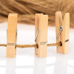 Mini Wasknijpers 120 Stuks met Jute Touw voor Decoratie van Foto's en Collages — thumbnail 3
