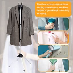 longziming -Opvouwbare Kledingstomer Standaard – Verstelbare Hoogte, Lichtgewicht & Draagbaar met Kledingclips – Geschikt voor Hand- en Verticale Stomers — thumbnail 5
