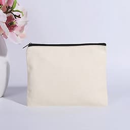 Zipper Fabric Bags - Set van 10 Lege Canvas Tassen voor Creatieve Projecten en Organisatie - 13x10cm — thumbnail 2