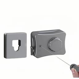 Uittrekbare waslijn geschikt voor binnen en buiten, anti-doorhang droogrek geschikt voor aan de muur, 5 meter lange roestvrijstalen draad enkele waslijn, geschikt voor balkons en binnenplaatsen (grijs) — thumbnail 1