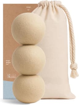 Goodivery® - Droogballen - Aroma Diffuser - Wol Drogerballen - Set van 3 - Natuurlijke Hennep- en Wolballen - Vermindert kreukels en Verkort de Droogtijd - 32x23x8cm - Crème — thumbnail 1