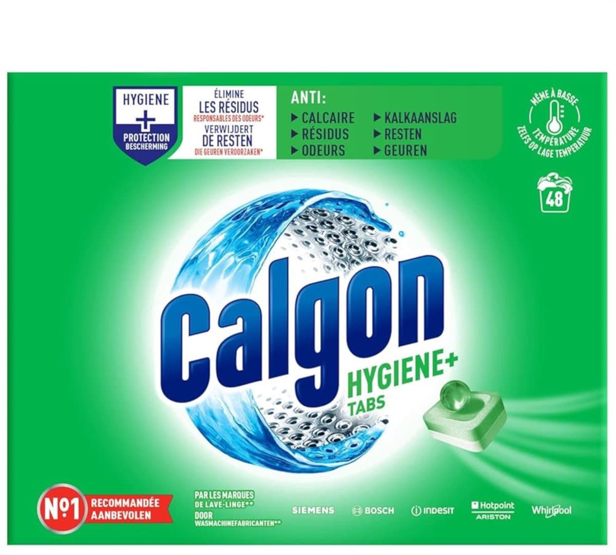 Calgon Hygiëne+ Wasmachinereiniger en Anti Kalk - 48 Tabletten — afbeelding 1