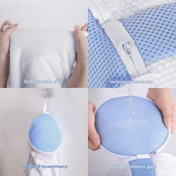 EXCITAT 2-pack - Schoenpoetszak - Wasmachine - Allround Reiniging - Waszak - Schoenen met verborgen rits - Sneakerreinigingsnet - Wasmachine- en drogerbestendig — thumbnail 3