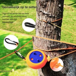 TOVBMUP Uittrekbare waslijn - Camping Draagbaar - 8m - Reizen - Vakantie - Buiten waslijn - Geschikt voor badkamer, wasruimte, tuin, reizen — thumbnail 4