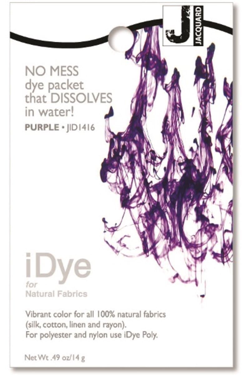 Jacquard textielverf iDye Natural 14 gr paars voor stoffen. — afbeelding 1