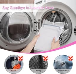 4 Wasnetten voor Wasmachine - 30x40 cm Kuiswaszak met Rits - Beschermnet voor BH Sokken Kleding - Reiswaszak voor Schoenen Shirts Delicate Was — thumbnail 5