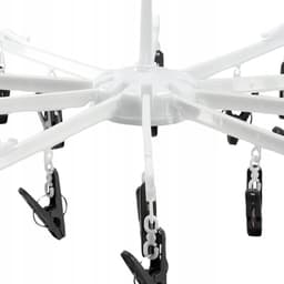KADAX Sockentdroger, draaibaar wasrek, droogmolen van kunststof, minitdroger met draaibaar 360°-mechanisme, droger voor ondergoed, sokken (wit/16 klemmen) — thumbnail 3