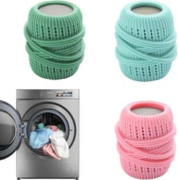 3 stuks Wasmachine Wasbal, Wasontharder Dispenser, Herbruikbare Droger Bal, Stof Wasverzachter Bal, Herbruikbare Droger Ballen, Wasverzachter Dispenser Bal voor Wasmachine, Droger, Huishoudelijke — thumbnail 1