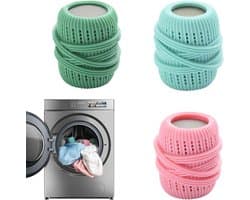 3 stuks Wasmachine Wasbal, Wasontharder Dispenser, Herbruikbare Droger Bal, Stof Wasverzachter Bal, Herbruikbare Droger Ballen, Wasverzachter Dispenser Bal voor Wasmachine, Droger, Huishoudelijke
