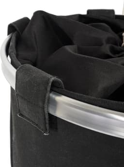 Wasmand 50L - Rond - Tekst Deluxe Laundry Service -> Same Day Service- Badkamer - Wasmand afsluitbaar - Waszak - Zwart — thumbnail 5