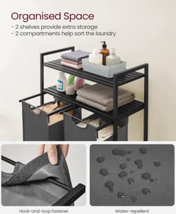 MIRA Home - Wasmand - Wassorteerder - Laundry Basket - 2x46 Liter - 73x33x92 — thumbnail 5