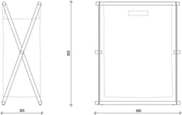 Wasmand - Cross WB, grijs. — thumbnail 3