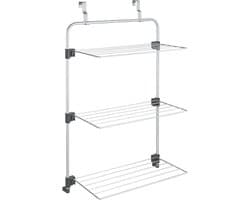 Grijze Gale wasdroger met Epotherm-coating - Over-de-deur - 35 x 58 x 87 cm