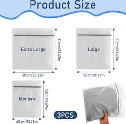 Praktische Set van 3 Wasnetten voor Optimale Kledingbescherming en Reizen — thumbnail 5