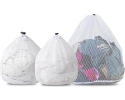 Set van 3 Wasnetten voor Wasmachine met Koordstopper, Herbruikbare Waszakken Groot voor Diverse Kledingstukken
