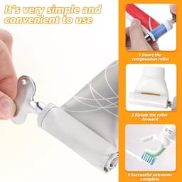 Set van 6 Buis Knijpers voor Tandpasta en Haarverf - Duurzame Dispenser Tools voor Badkamer en Keuken in Zilver en Goud — thumbnail 2