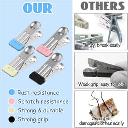 Solidchoice - Set van 48 Roestvrijstalen Wasknijpers met Opbergmand — thumbnail 2
