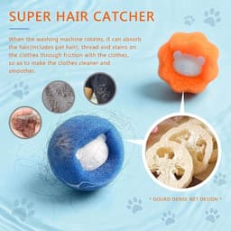 Dierenhaarverwijderaar 12 stuks - Herbruikbare wasballen - Pluisballen voor wasmachine - ShopVlot — thumbnail 2