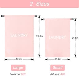 Solidchoice - Set van 2 Nylon Reislakenzakken voor Vuile Was — thumbnail 3