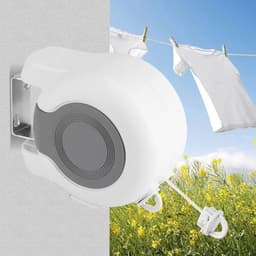 Waslijn, lang, intrekbaar voor binnen- en buitengebruik, lengte verstelbaar, 13 m — thumbnail 1