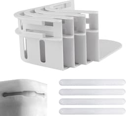 8 Pcs Bed Sheet Holders with Lock Strips, Heavy Duty Sheet Closures, Mattress Corner Clamps, Locking Holders - ShopVlot — thumbnail 1