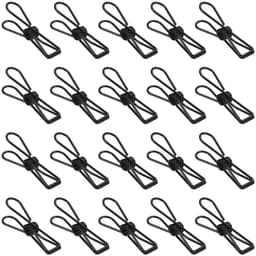 Dailygoods - 50 stuks metalen draadklemmen, multifunctionele stalen draadklemmen, 32 mm mini-pinnen voor kleding, rekeningen, papier, kantoorbenodigdheden, keuken, kamperen (zwart) — thumbnail 1