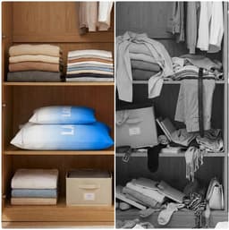 Dailygoods- Waszak waterdicht - Opbergtas set van 2 - Ruime opslag - Handgrepen voor vuile kleding - Duurzaam materiaal - Compact opvouwbaar - Opbergzak — thumbnail 4