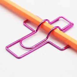 Pen Clips - Houders Notitieboek - Bureau Organisatie - Roestvrijstalen Grip - 10 Stuks - Roze — thumbnail 2