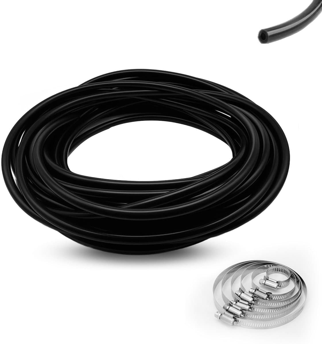 Dailygoods- Vacuümslang 6 meter - Hoge Temperatuur - Onderdrukslang - Siliconen Slang - Klemmen Ø 6-12 mm - ID 5mm, OD 10mm - Siliconenslang — afbeelding 1