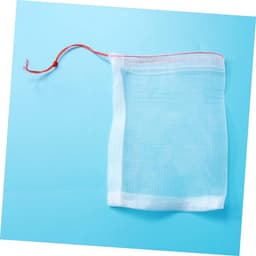 Nettas met trekkoord - Beschermzak fruit - Fruit beschermen - Ademend nylon materiaal - 10x15 cm - Wit — thumbnail 4