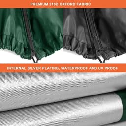 Dailygoods- Droogmolen-afdekking 165 cm - Robuuste Waterdichte Afdekking - UV-bestendig - Scheurvast - Met Ritssluiting/Trekkoord - Hoogwaardig 210D Oxford-weefsel - Wasrekhoes — thumbnail 3