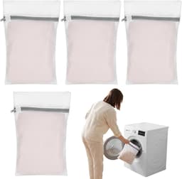 Waszakken van gaasdoek (20 x 30 cm), duurzame waszakken voor fijne waren, lingerie, ondergoed, sokken en babykleding, beschermt stoffen tegen krassen en klitten — thumbnail 2