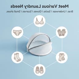 Wasnet voor delicate was, 4 stuks, 18 x 19 cm, waszak voor ondergoed, lingerie en kleine kledingstukken — thumbnail 2