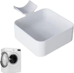 Universele Afvoerbak Wasmachine - 12x12x6,5cm Wit - Opvangbak voor Filterreiniging en Pomponderhoud - Eenvoudig te Installeren - Geschikt voor Voorladers - Voorkomt Wateroverlast tijdens Onderhoud - Lekvrij & Stevig - wit — thumbnail 1