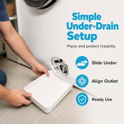 2 stuks - Afvoerbak voor wasmachine - 17,8 ×17,8cm - 3D-geprinte waterdichte bak - Lekbak wasmachine - Wateropvang - Afvoer - Wasmachine Wateropvangbak - Opvangbak tegen lekkage - universele opvangbak voor filterreiniging — thumbnail 2