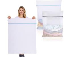 Grote Herbruikbare Wasnetten voor Wasmachine - Set van 2, Ideaal voor Kleding, Sweaters en Jassen (XXL 60 x 80 cm, XXXL 90 x 110 cm)