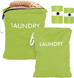 SnelShoppen - 2 Stuks Waterdichte Waszakken, Opvouwbare Herbruikbare Vuilwaszakken voor Camping en Reizen, 2 Maten (60 x 45/55 x 35 cm), Scheurvast en — thumbnail 1